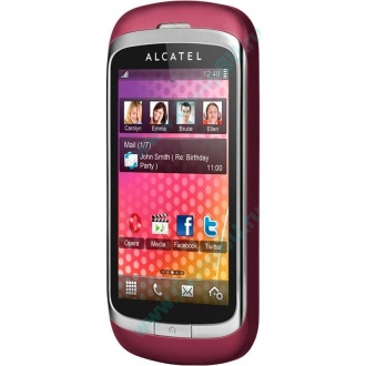Красно-розовый телефон Alcatel One Touch 818 (Наро-Фоминск)