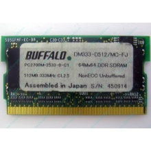 Модуль памяти 512Mb DDR microDIMM BUFFALO DM333-D512/MC-FJ в Наро-Фоминске, DDR333 (PC2700) в Наро-Фоминске, CL2.5 в Наро-Фоминске, 172-pin (Наро-Фоминск)